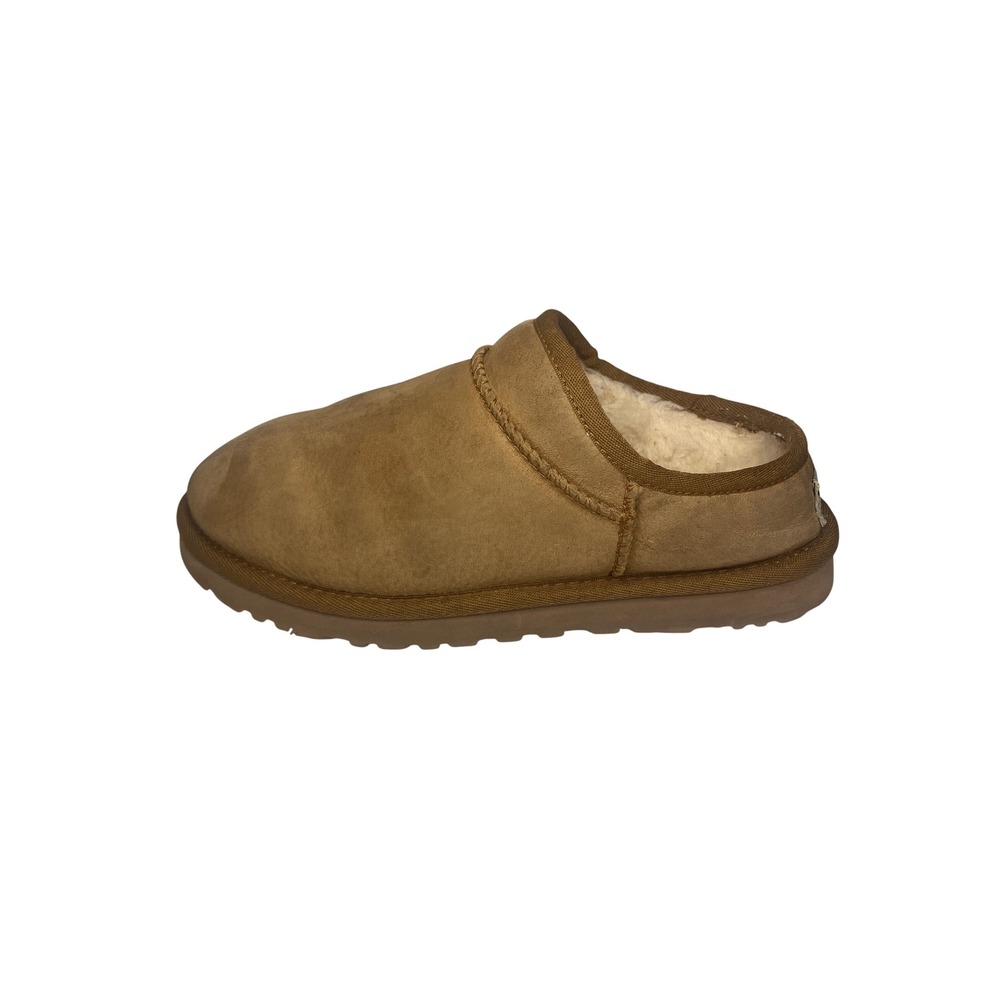 UGG Classic Slipper Chestnut Suede Sheepskin Lining Mules Womens Size 6 Cozy